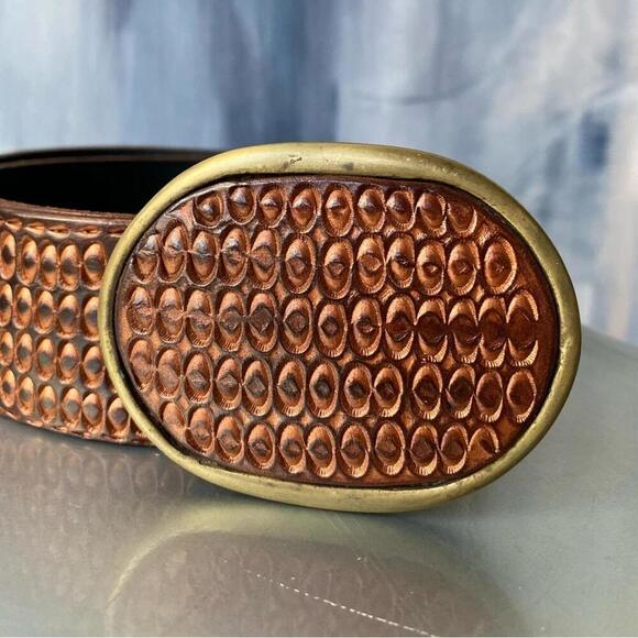 NWOT ALEXIS FASOLI Barcelona Brown Leather Belt 32"- 37" - Picture 6 of 10